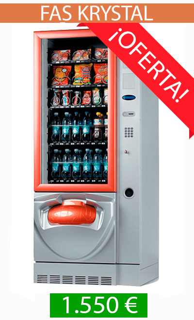 FAS Kristal máquina vending snacks segunda mano - Comprar maquinas expendedoras